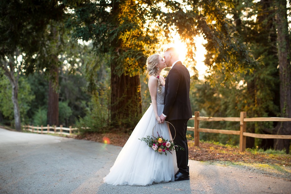 sunset wedding inspiration in Santa Cruz