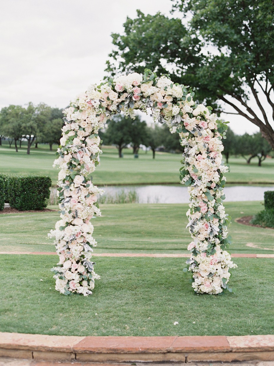 soft pastel floral wedding arch