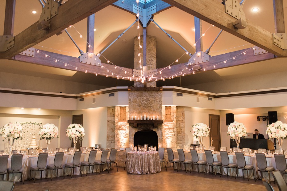 elegant ballroom style wedding reception