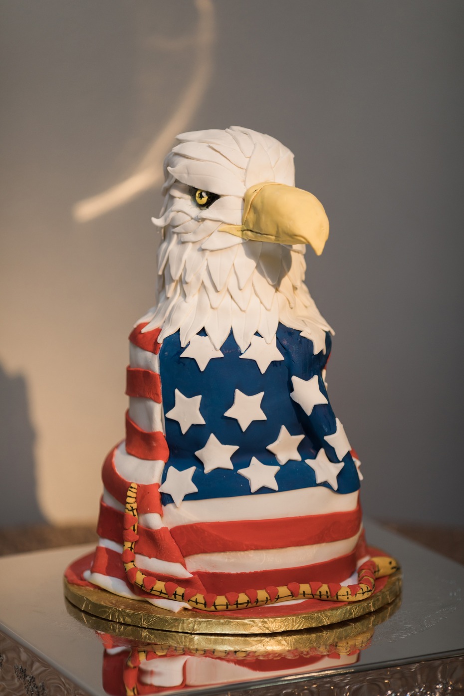 all American grooms cake