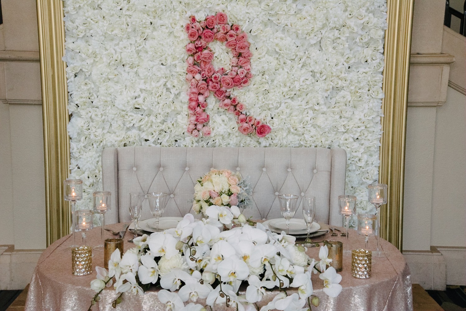 floral wall for your elegant ballet inspired wedding reception