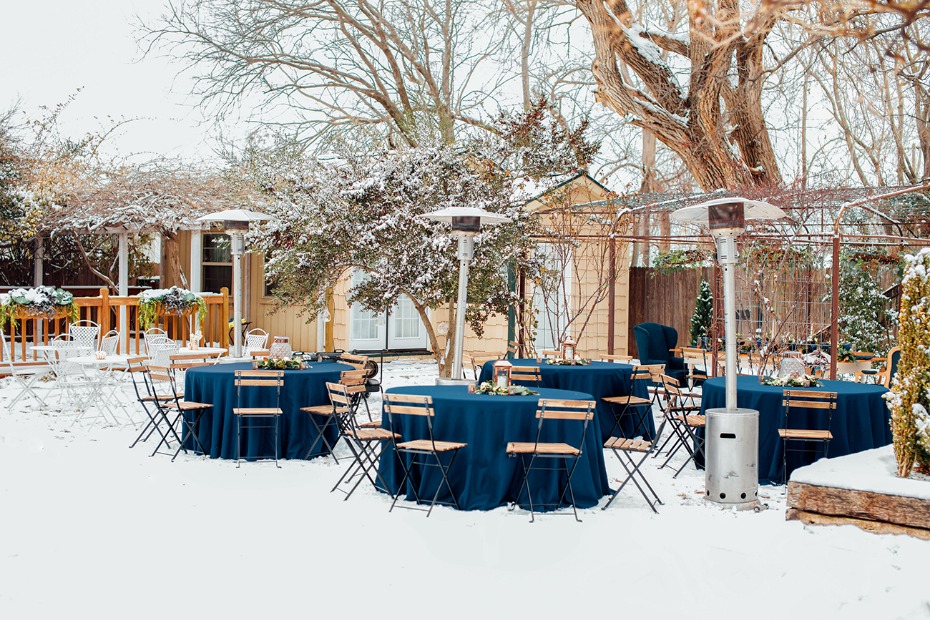 Outdoor winter reception