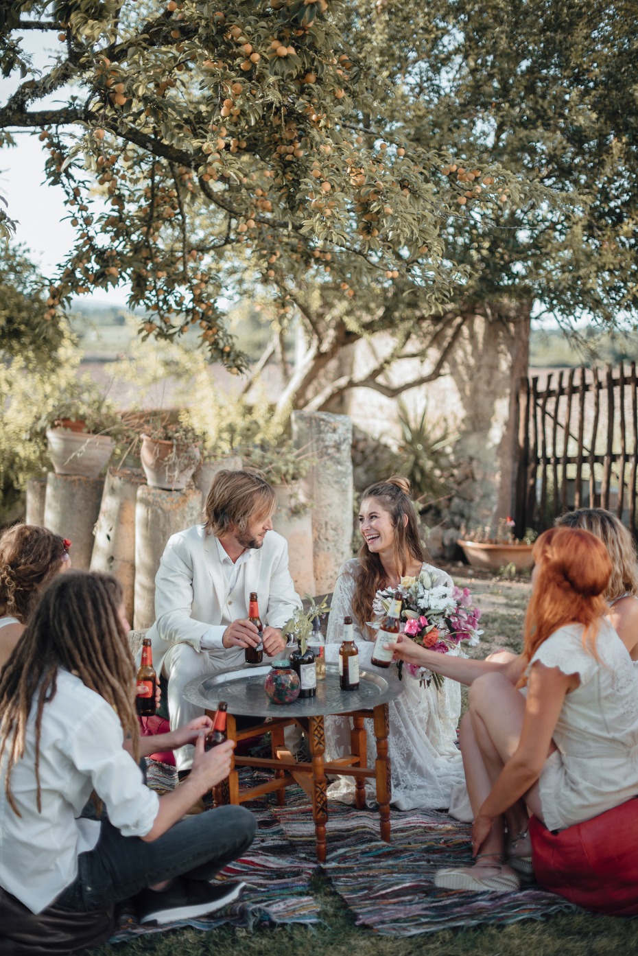 boho style wedding reception