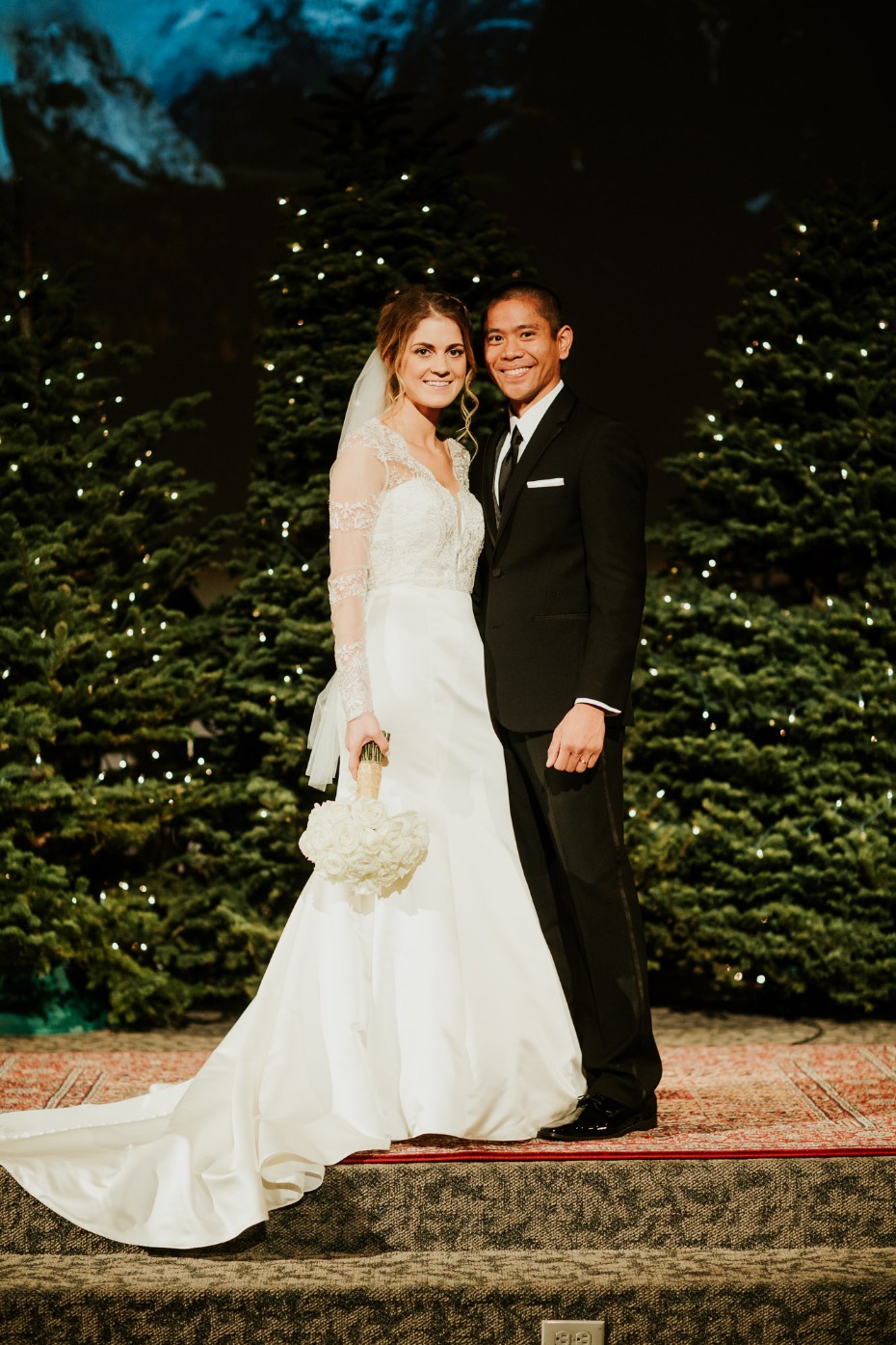 Tree ceremony backdrop idea