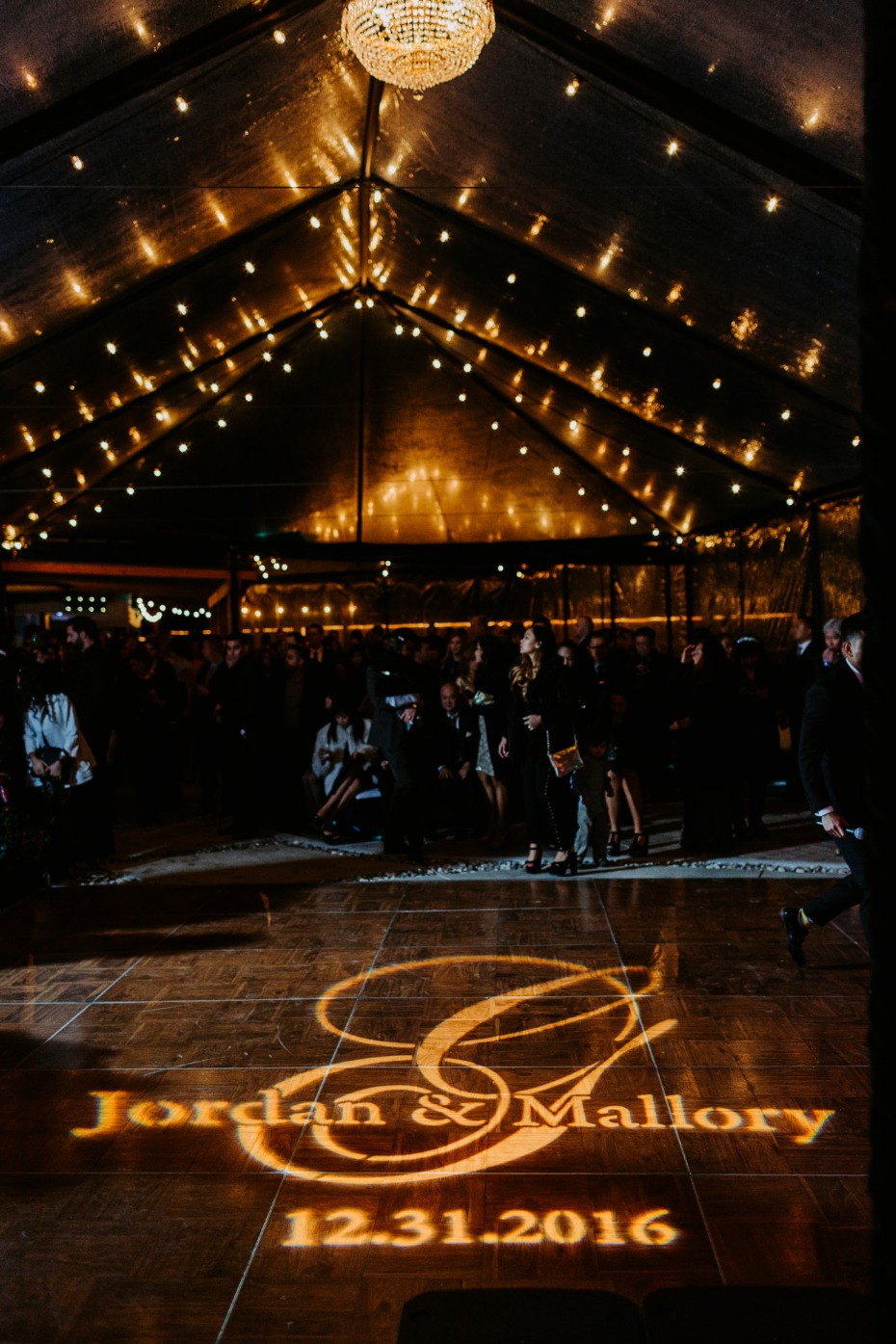 Sparkly wedding tent