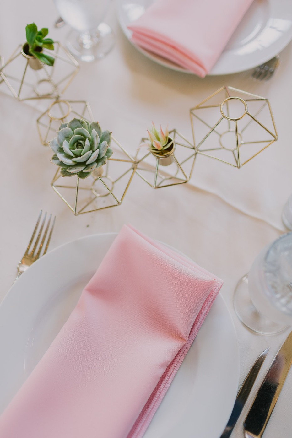 Table decor with succulents