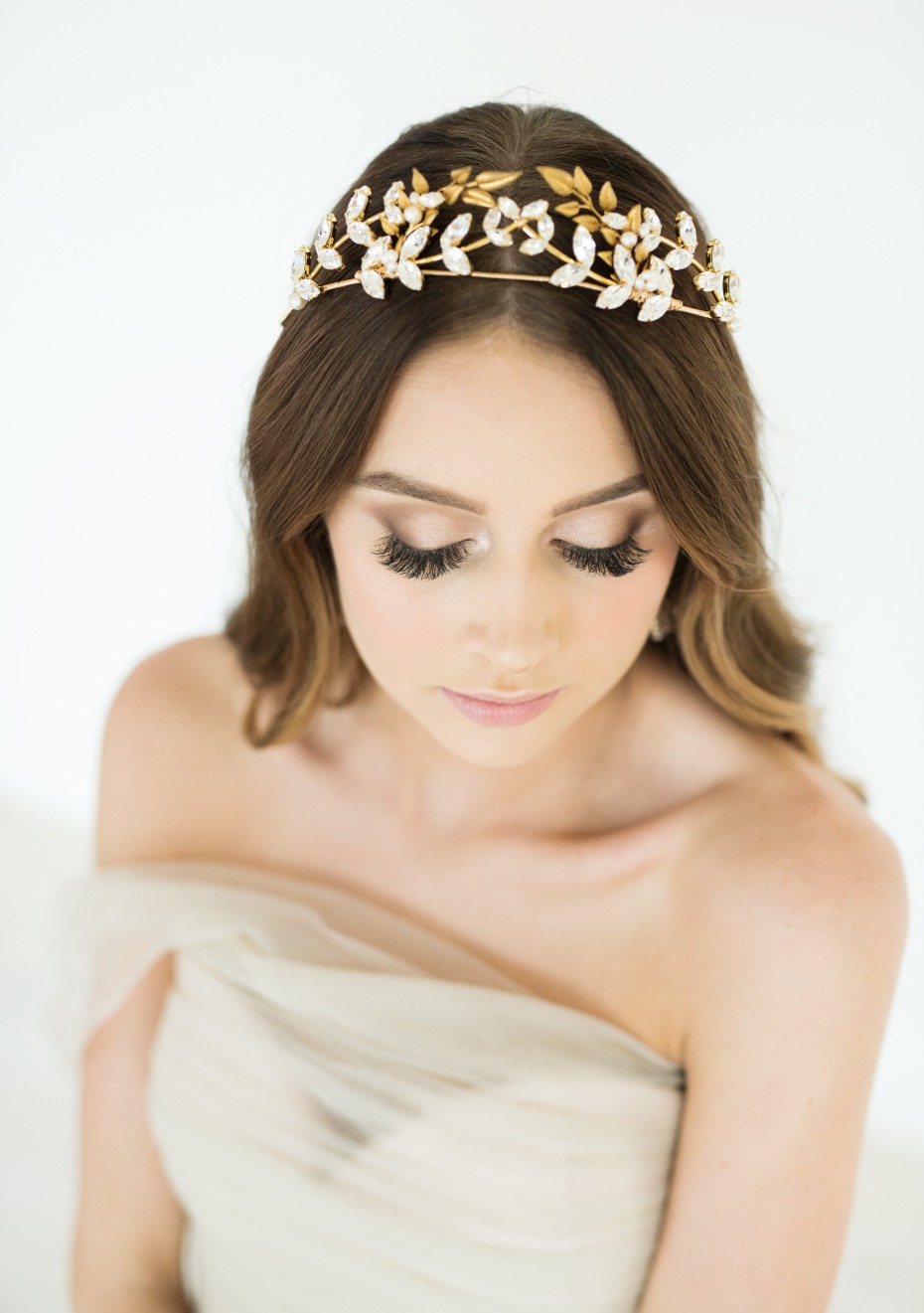 ivy inspired crystal headpiece by Sheeta Design