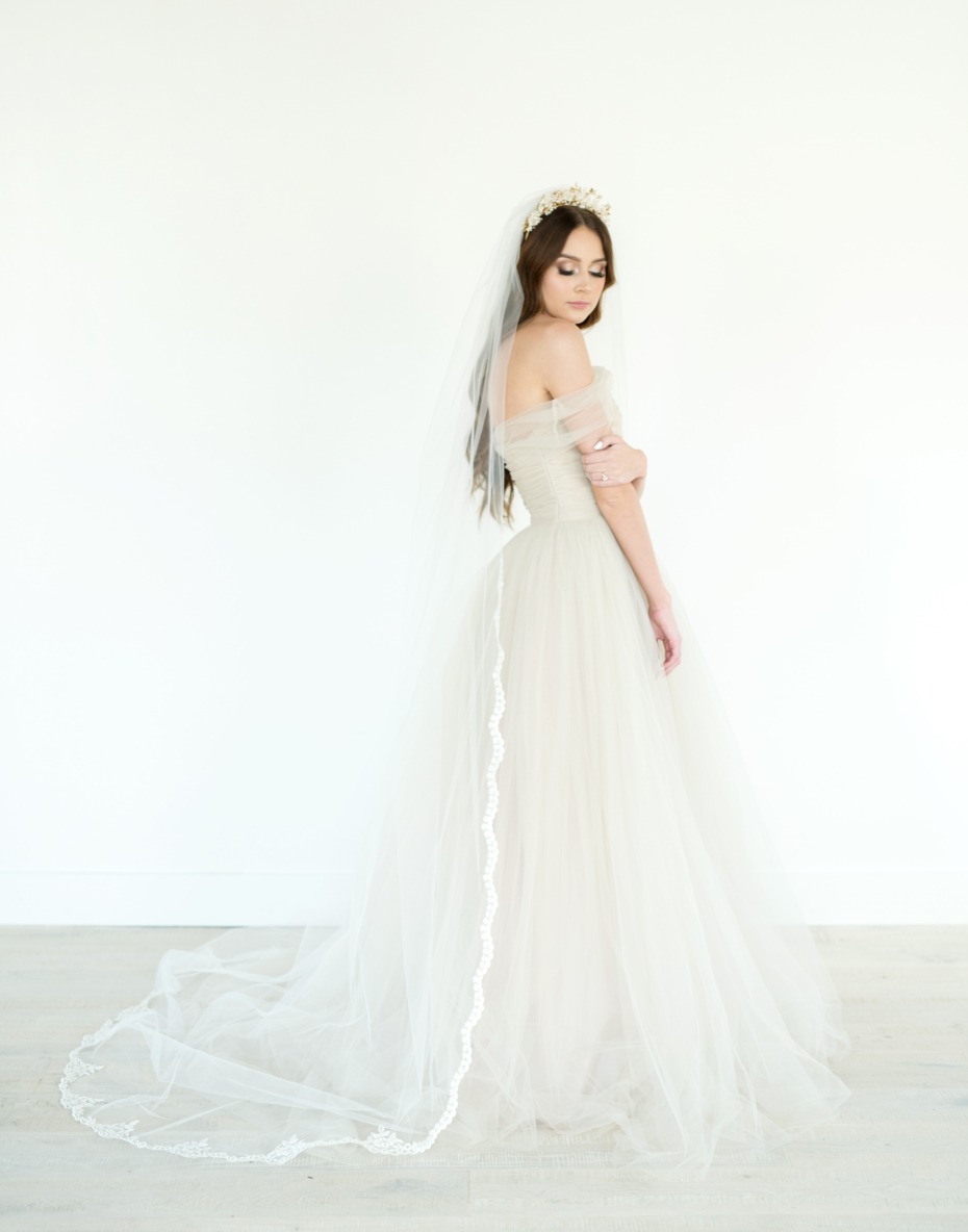 floor length wedding veil by Sheeta Design