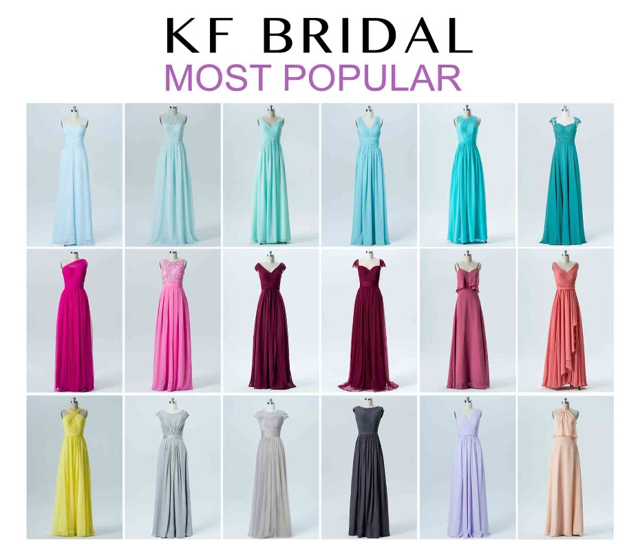 Most popular bridesmaid dresses from KF Bridal