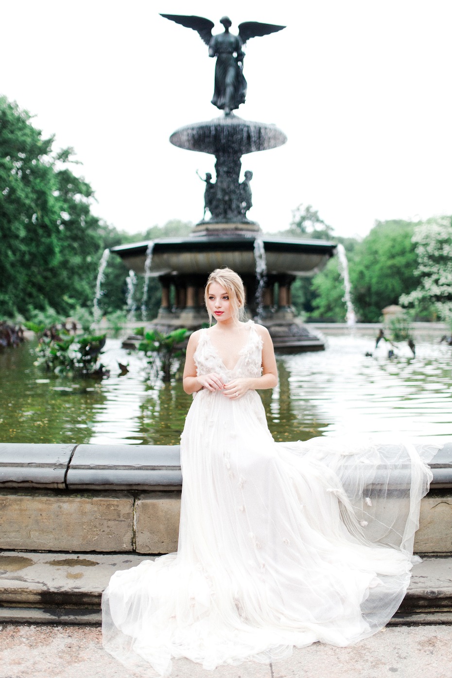 Flowing Samuelle Couture wedding dress