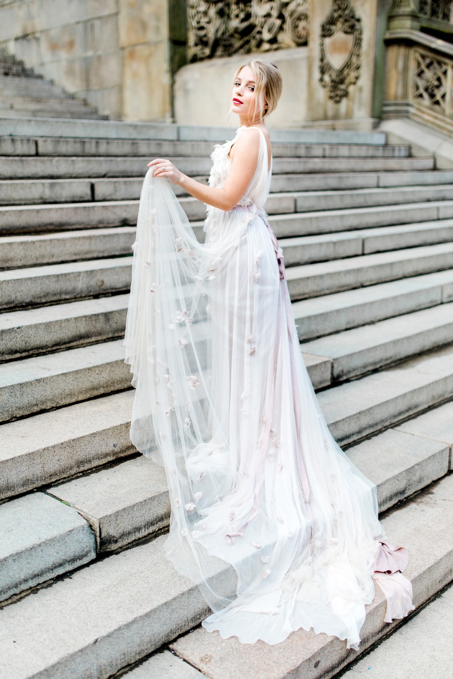 Dreamy flower Samuelle Couture wedding dress