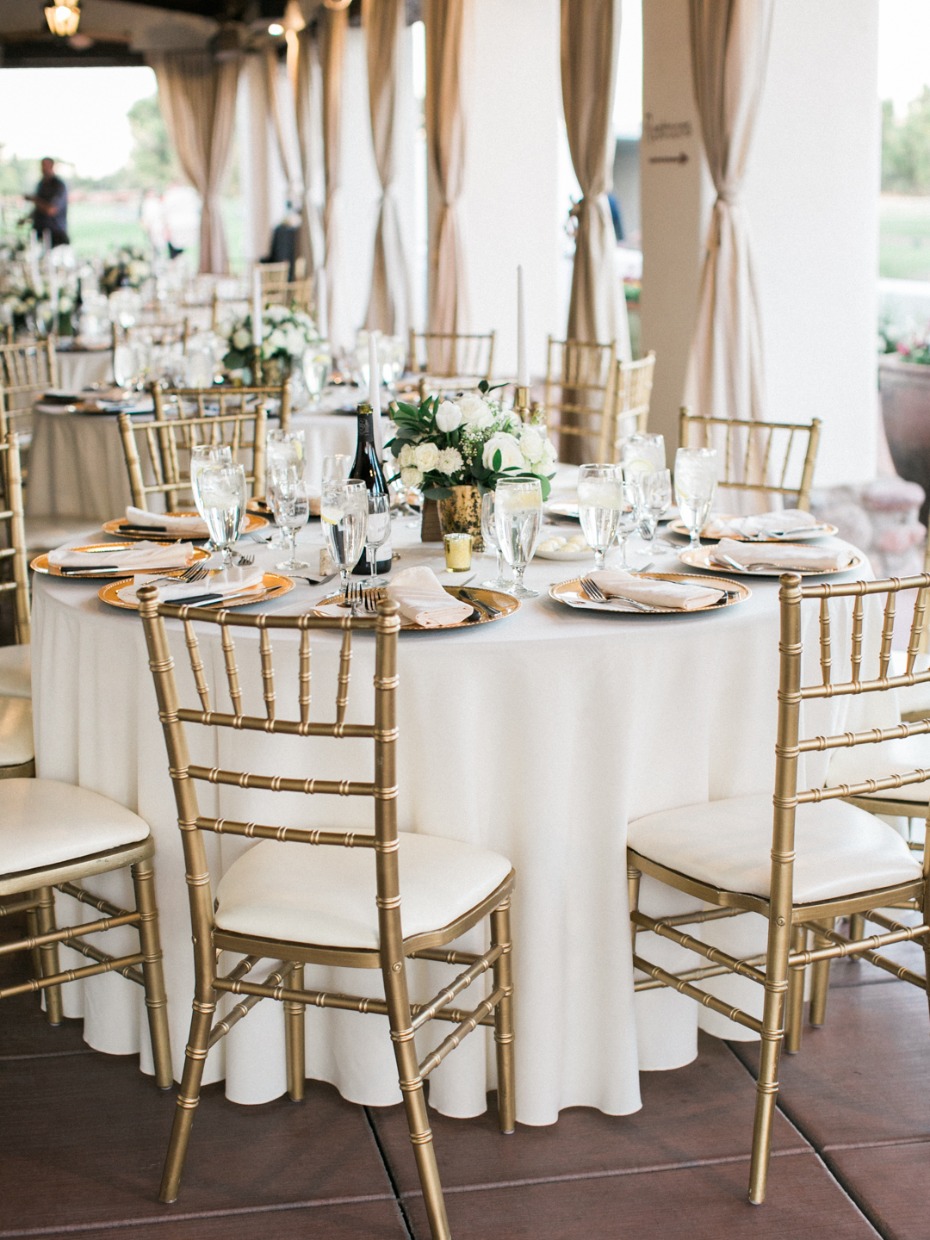 Gold and white reception