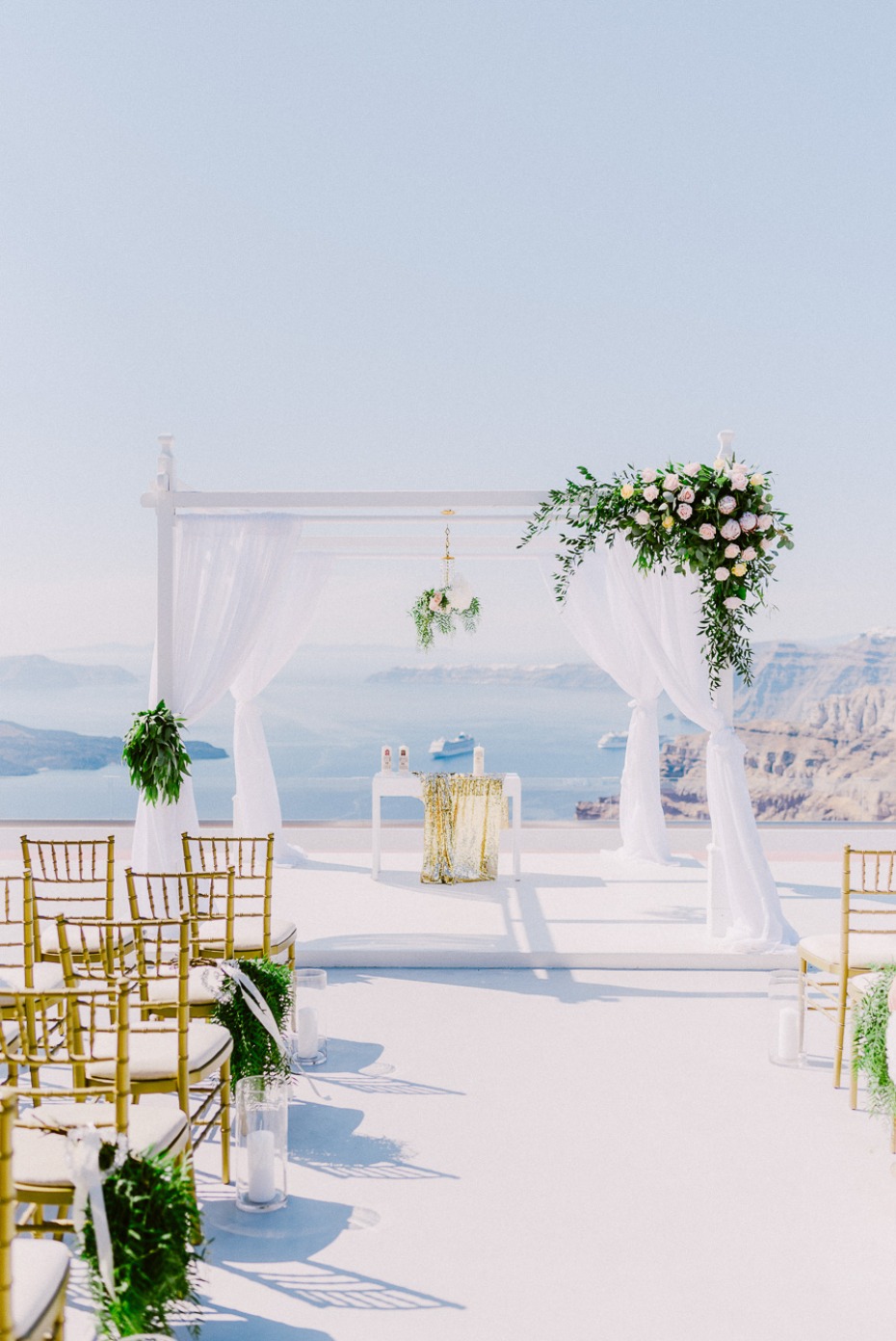 scenic wedding ceremony in Greece