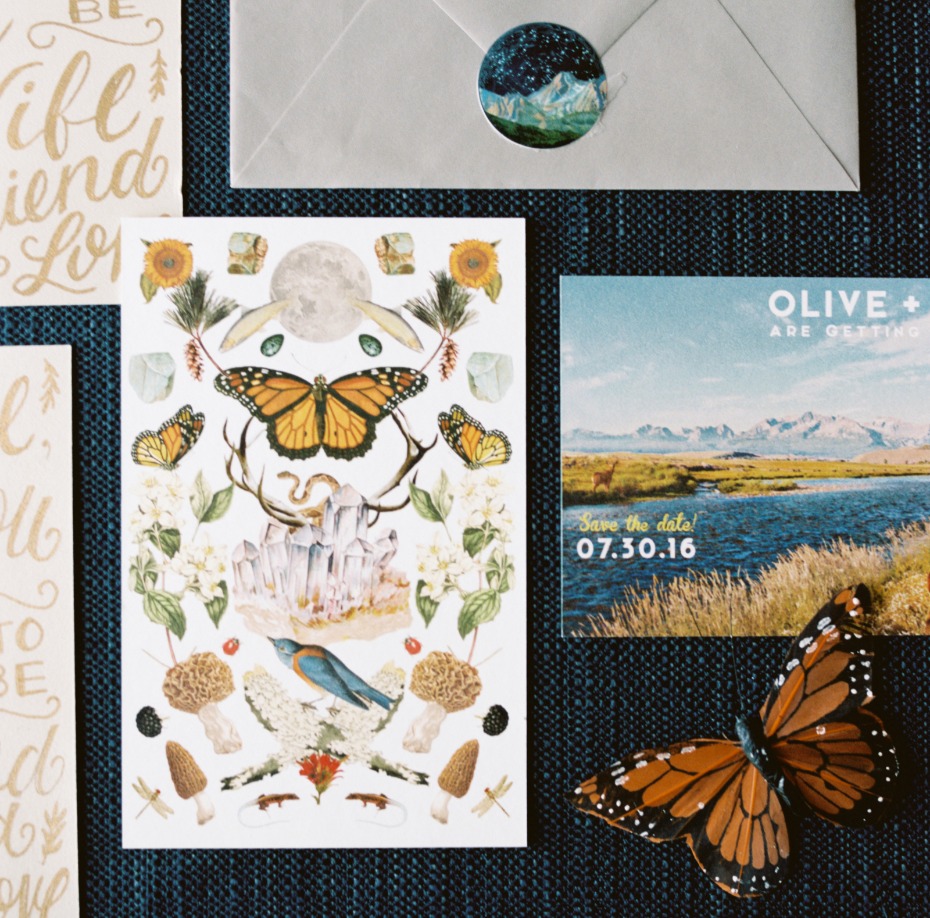 wedding invitation all about nature and its beauty