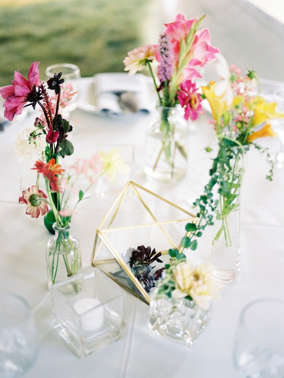 fresh floral wedding centerpiece