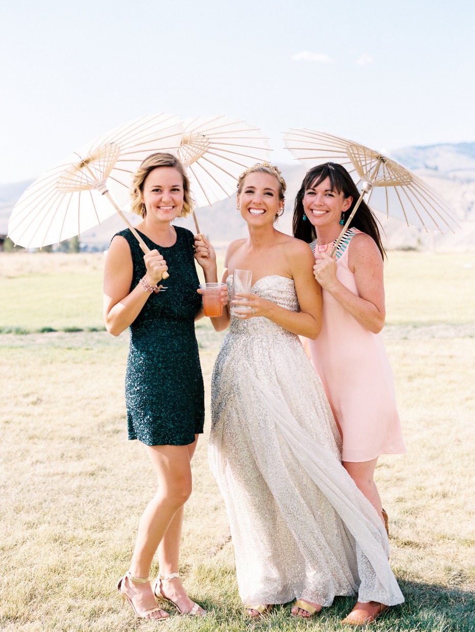summer time wedding parasols