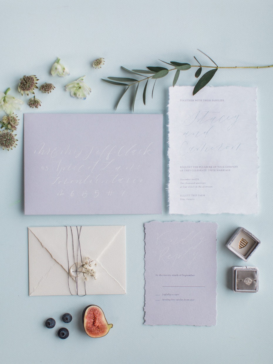 classic calligraphy wedding invitation suite