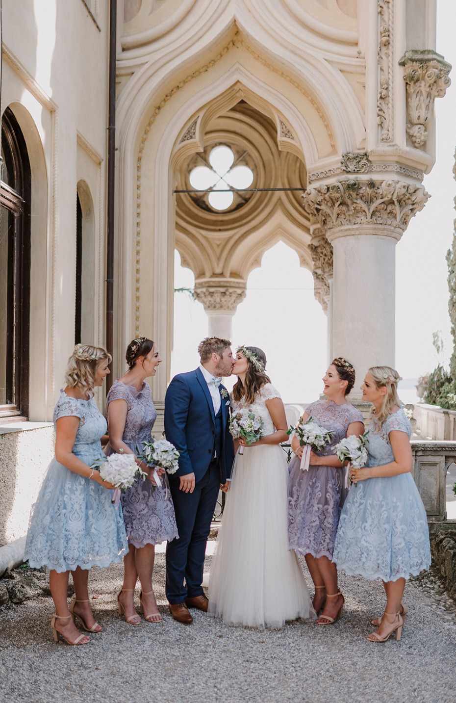 just married wedding party
