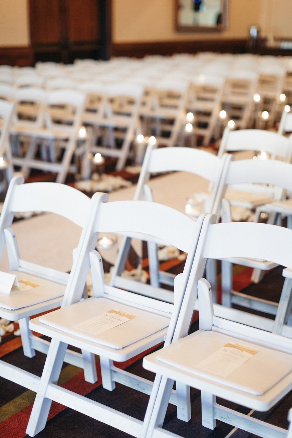 White ceremony chairs