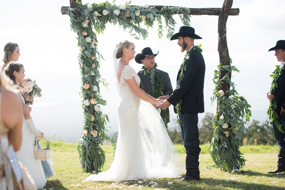Family ranch outdoor ceremony in Maui