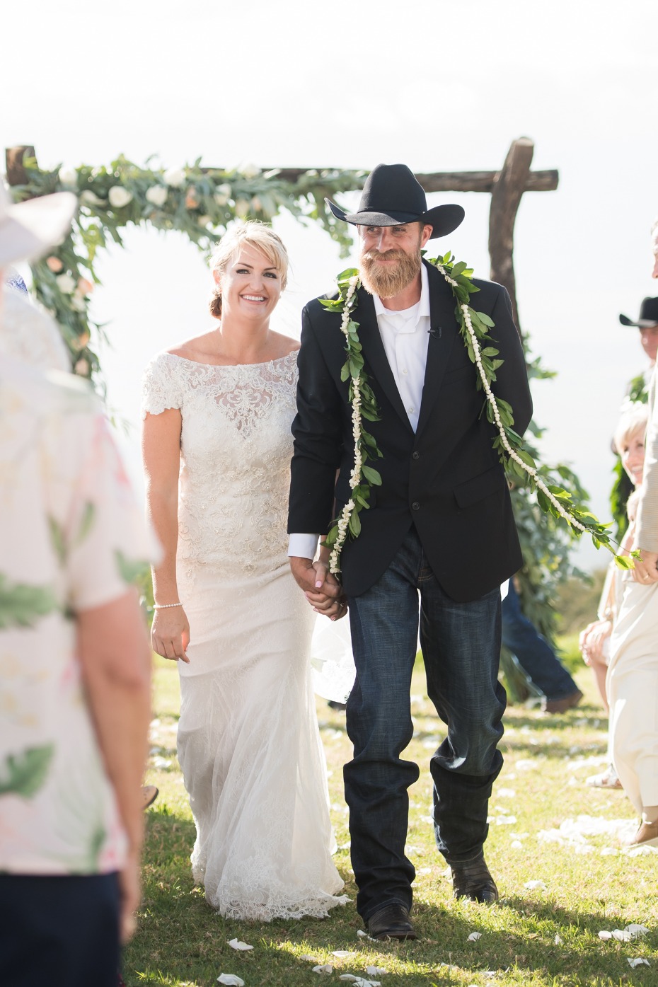 Family Ranch wedding in Maui
