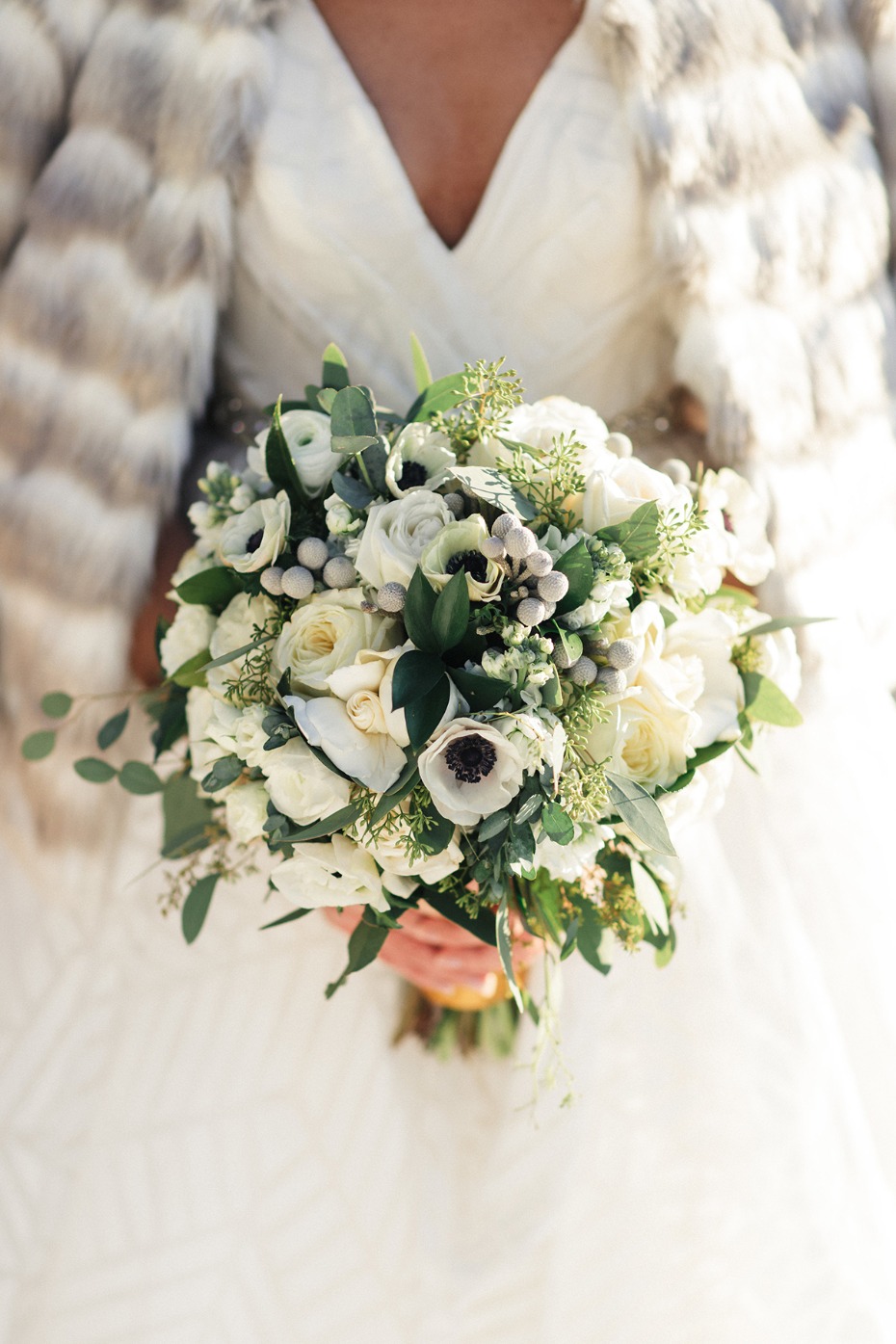 white and green bouquet