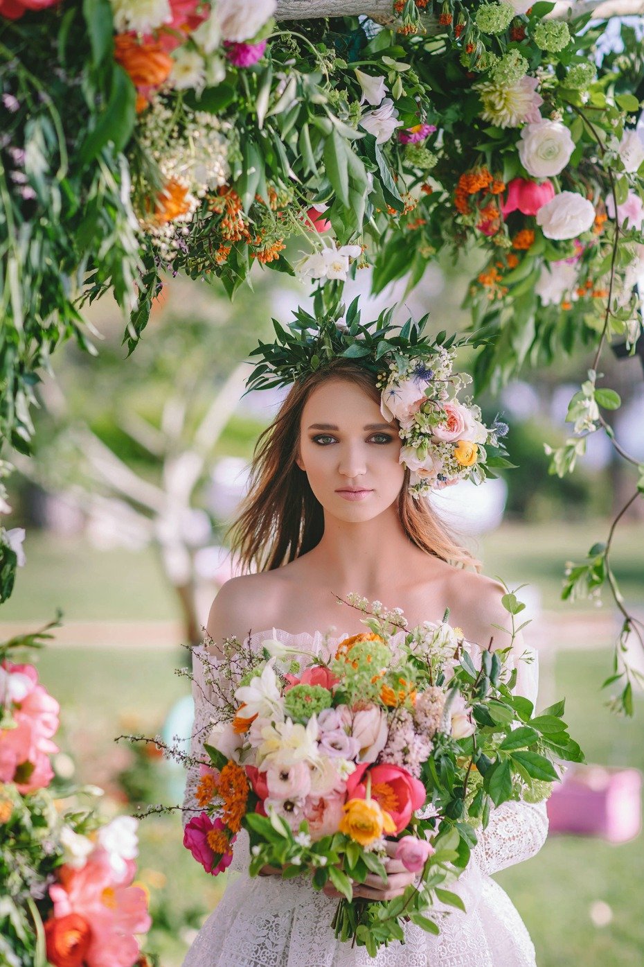 Flower-full boho bride