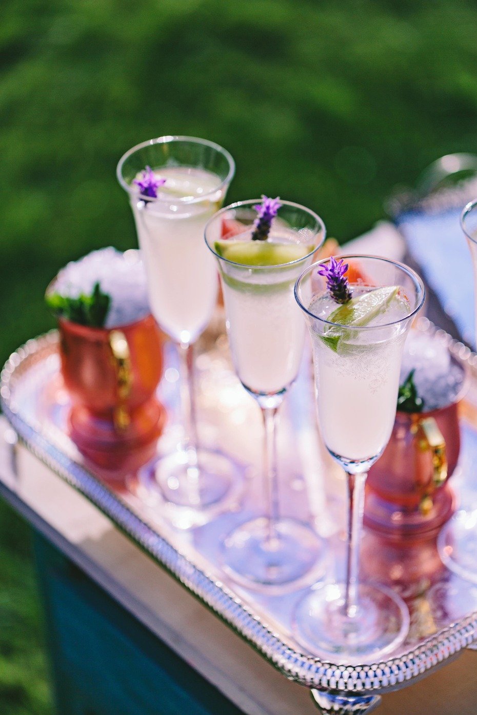 Garden wedding cocktails