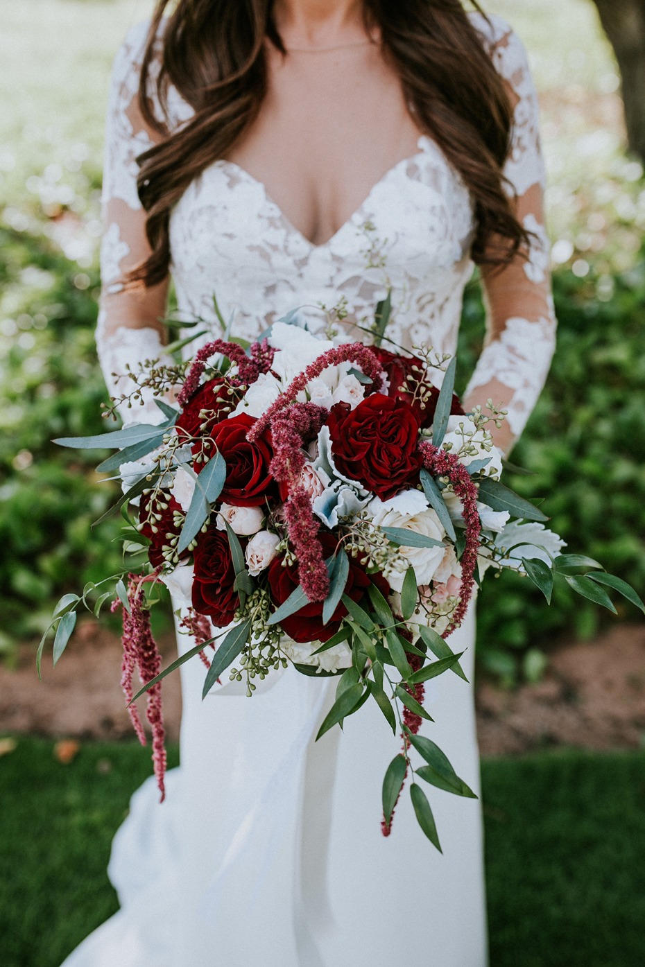 Pops of red bouquet