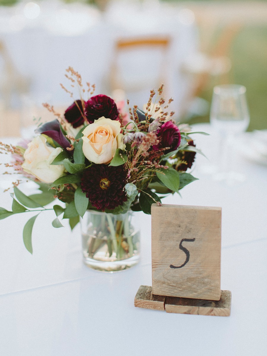 A Modern Chic Outdoor Ranch Wedding in Burgundy and Navy
