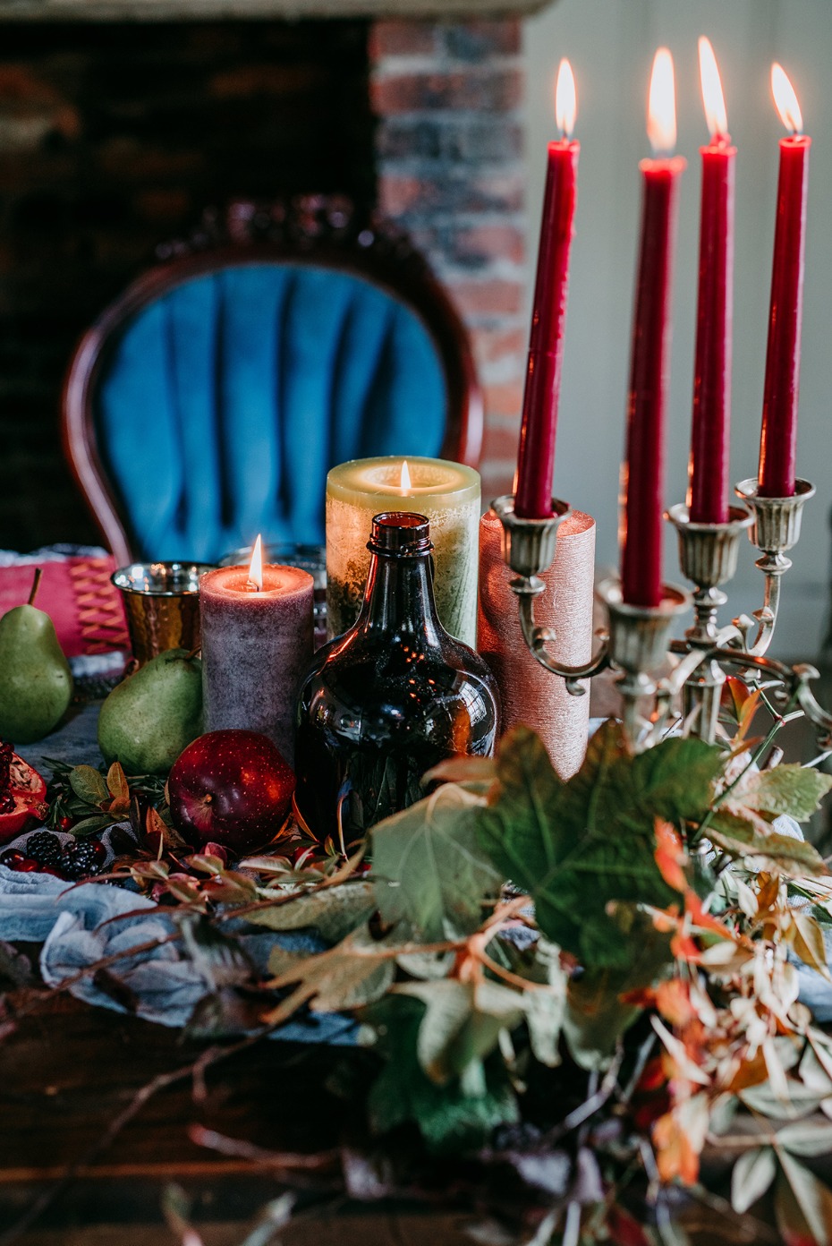 Late fall inspired wedding table decor
