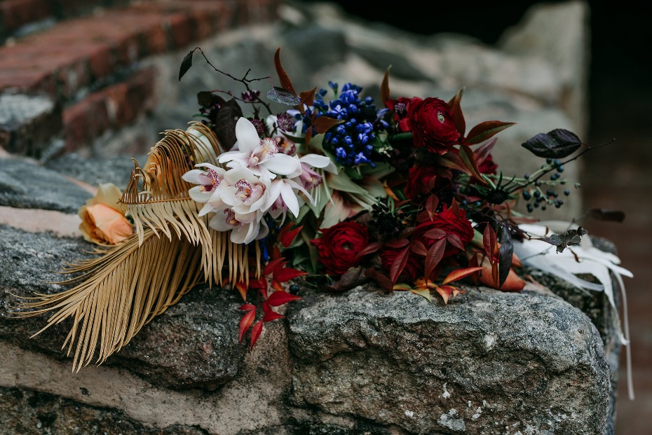 late fall inspired wedding bouquet