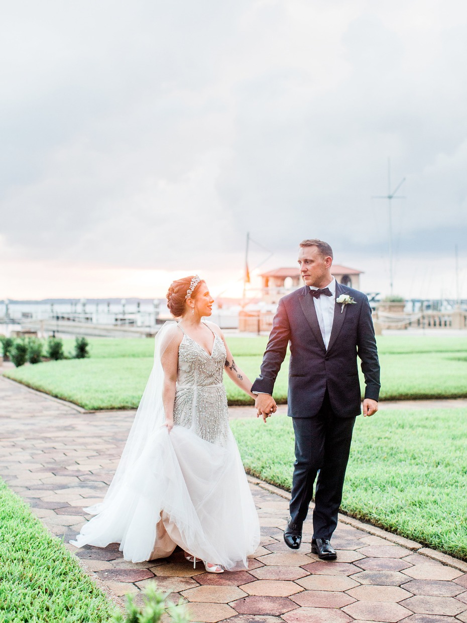 Sunset wedding portrait in Jacksonville, FL