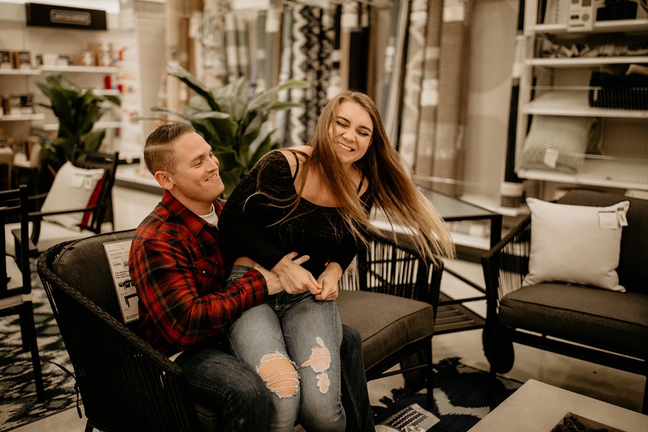 Late night engagement shoot in Target