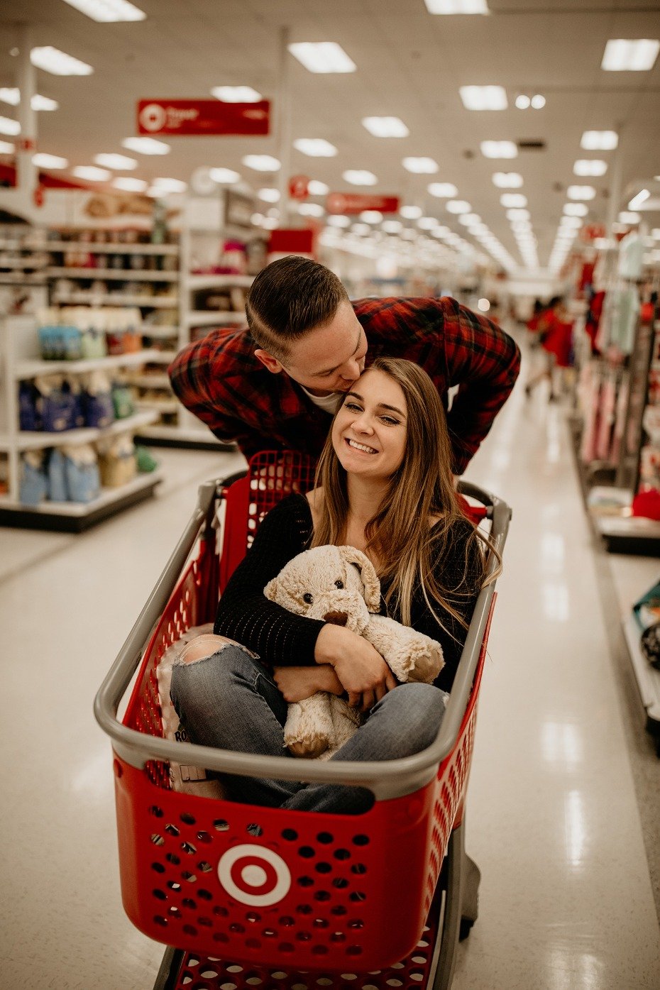 An unconventional engagement shoot in Target