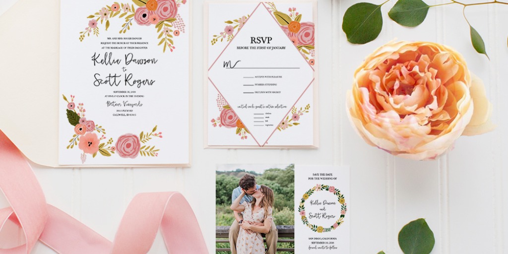 Botanical Flowers | Free Printable Wedding Invitation