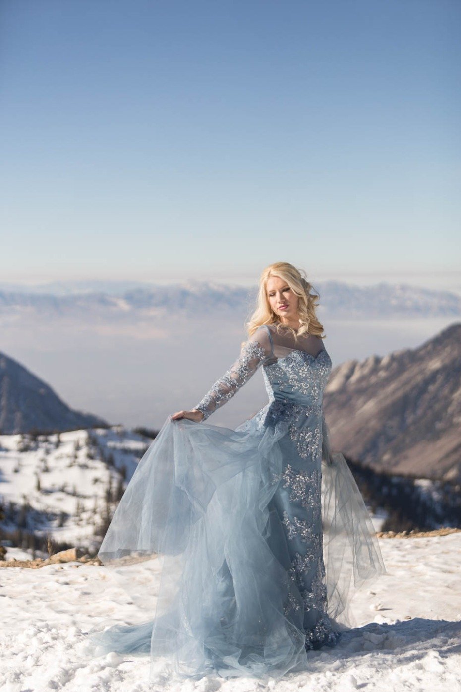 fantasy inspired wedding dress in blue