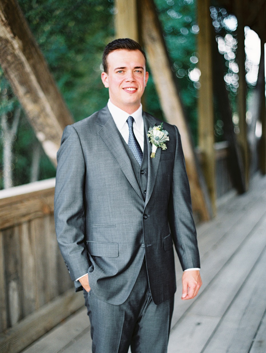 sharks skin silver grey groom suit
