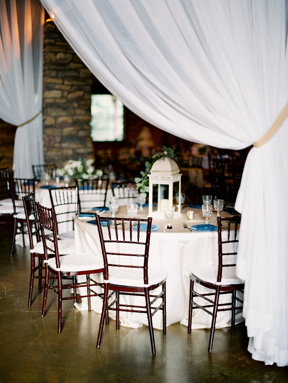 formal wedding dinner with a rustic vibe