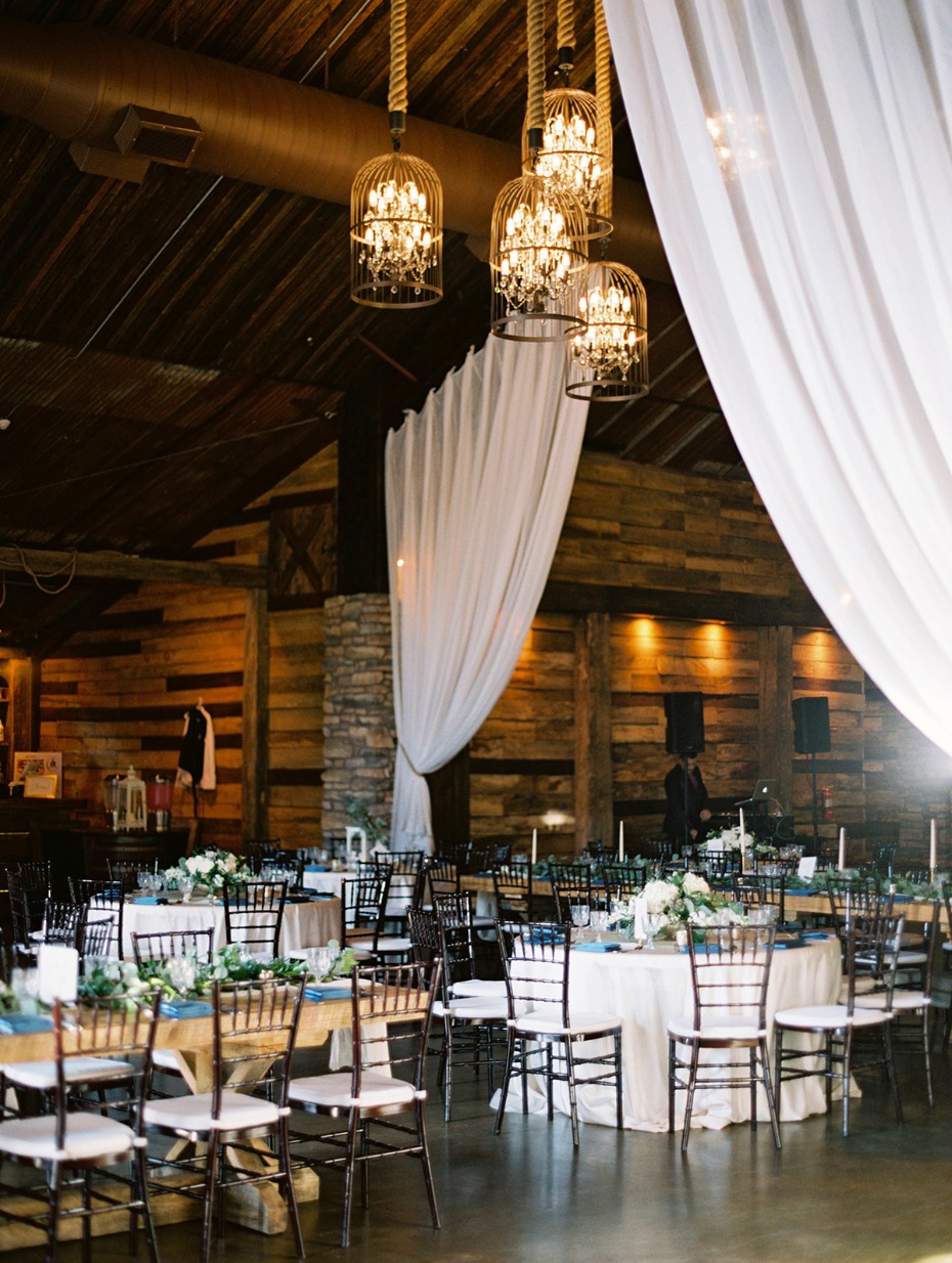 rustic chic barn wedding reception