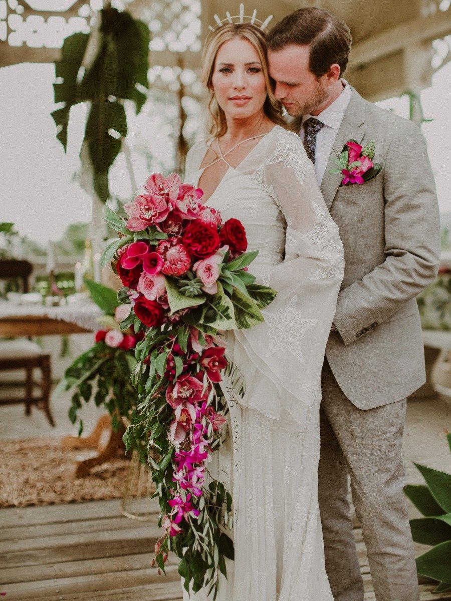 Fall in Love with this Tropical Valentine's Day Wedding Inspiration
