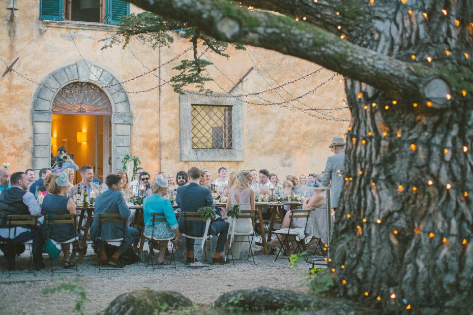 outdoor Tuscan wedding
