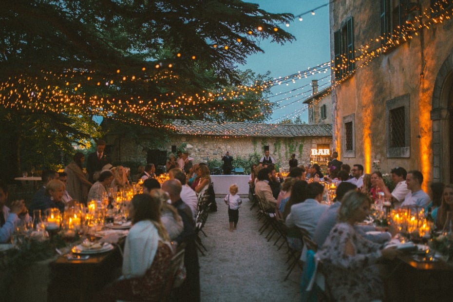 outdoor Tuscan wedding