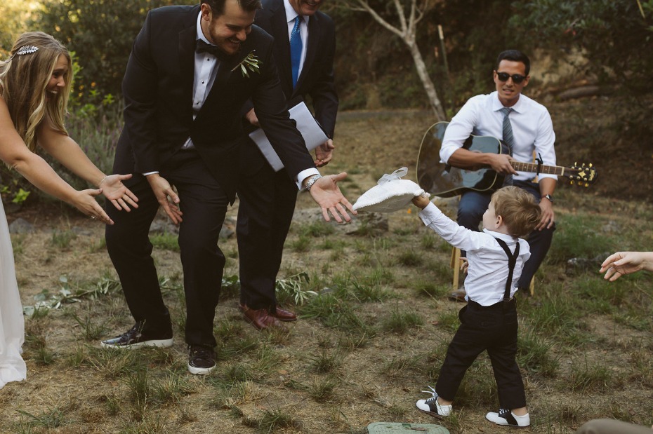 cute little ring bearer in saddle shoes