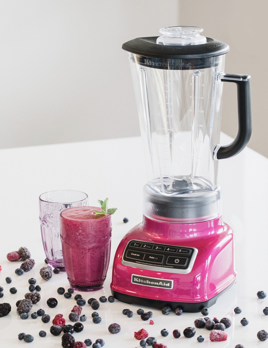make your kitchen extra fun with this hot pink Kitchen Aid mixer