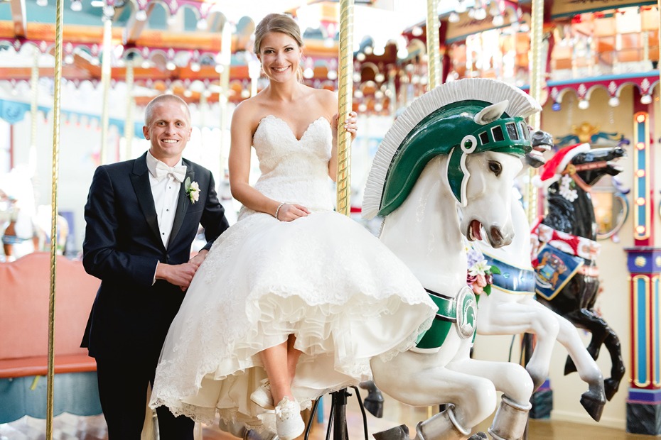 wedding carousel wedding photos