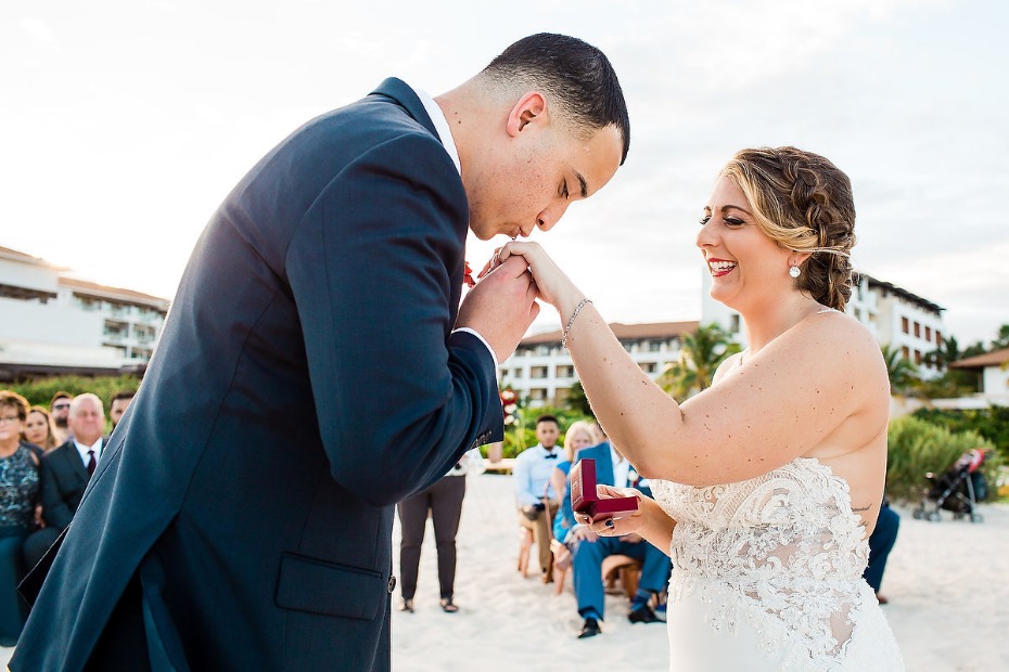 bride and groom tie the knot