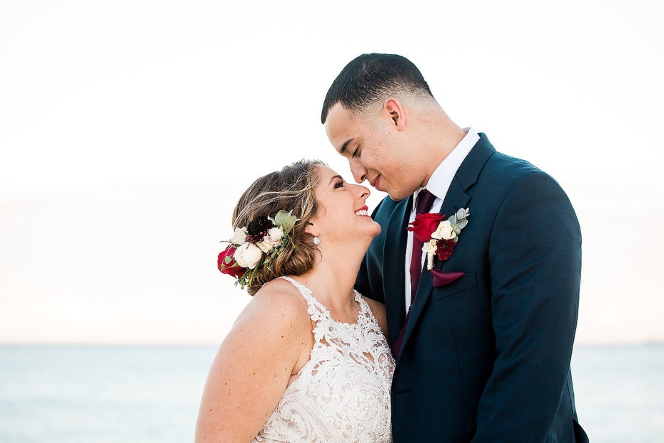 happy wedding couple