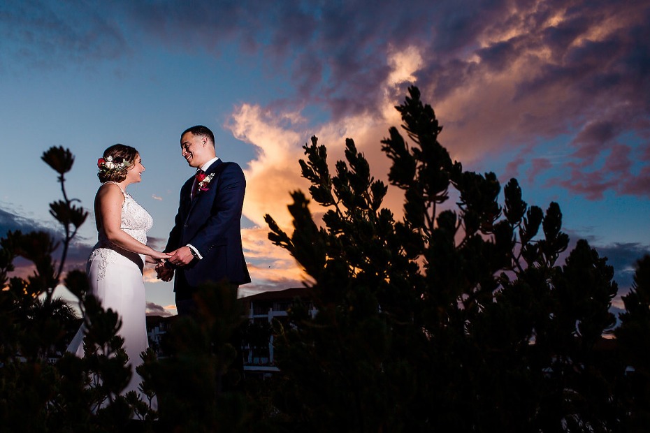 sunset wedding photos in Mexico