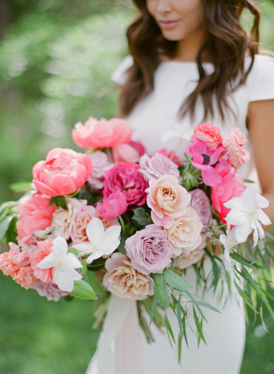 soft and romantic garden wedding bouquet